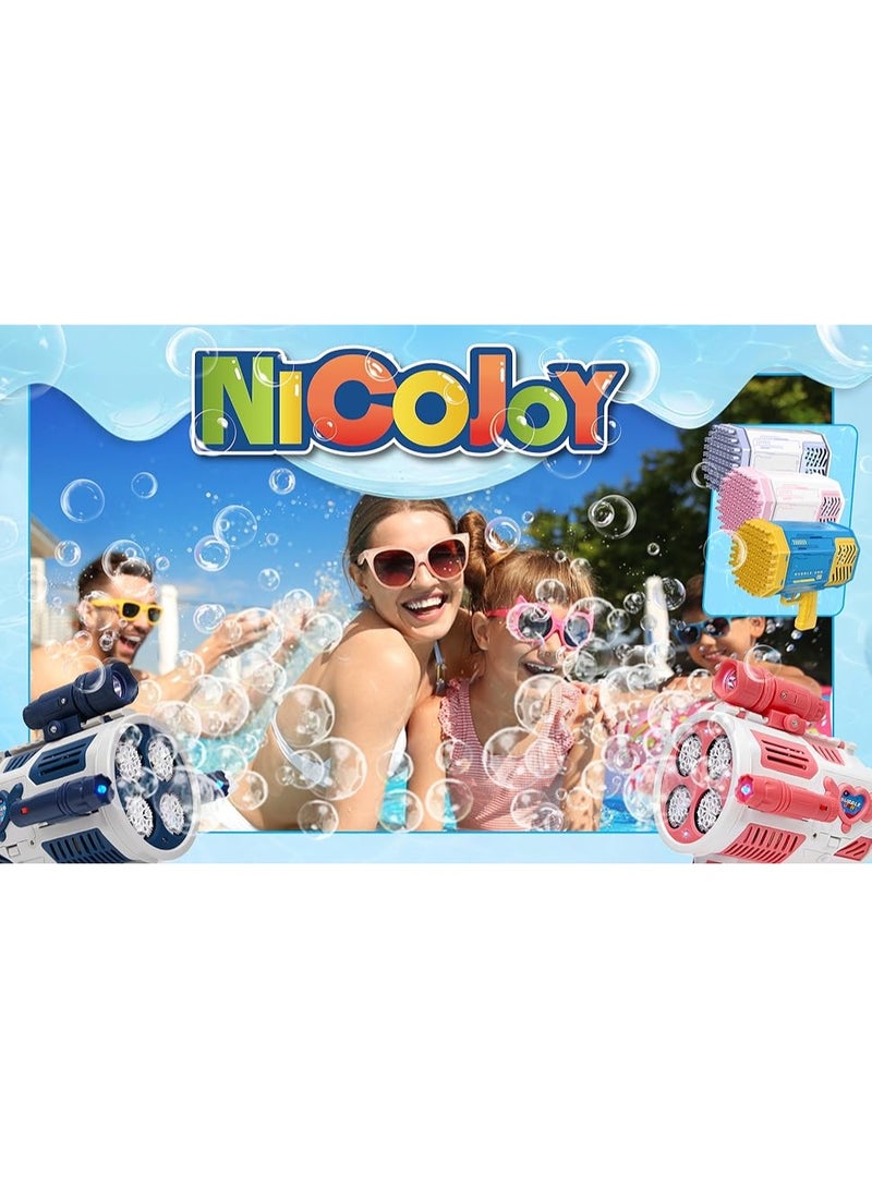 Wholesale Outdoor Kids Plastic Bazooka Bubble Toy – Rocket Launcher Bubble Gun with Lights & Lithium Battery Backpack – Ages 3-8 - Image 2